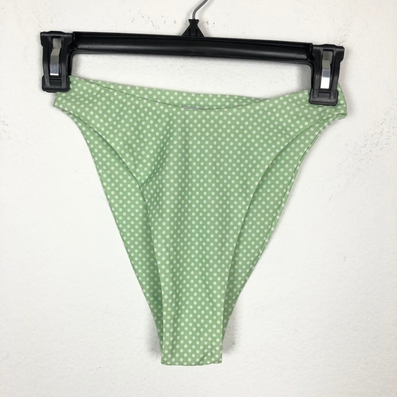 Princess Polly Lina Polka Dot Bikini Bottoms Green - Picture 4 of 9